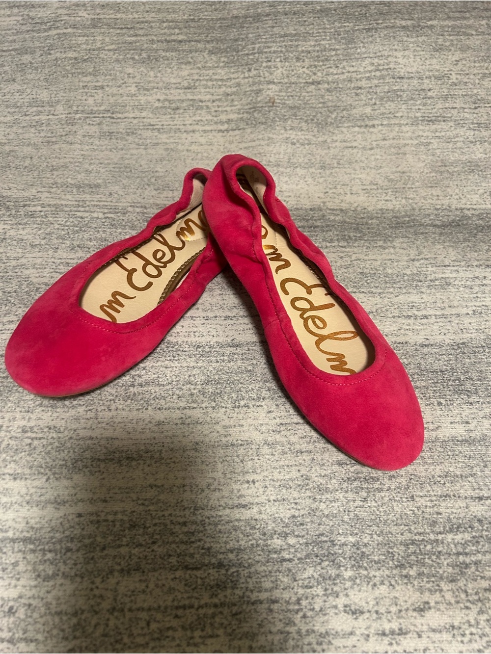 Sam Edelman Hot Pink Suede Ballet Flats